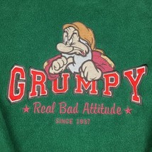 Vintage Disney Grumpy REAL BAD ATTITUDE Embroidered Size XL Sweatshirt 90s - $25.50