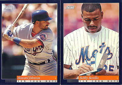 Lot of 1994 New York Mets Score Baseball Cards - Bobby Bonilla &amp; Howard ... - $1.97