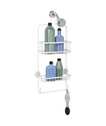Zenna Home Shower Showerhead Caddy, 2 Shelves and Towel Bar, White - $606.13 MXN