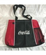 Coca Cola Coke Black REd Tota Bas Mush Side Pocket 17 x 14 - £8.21 GBP