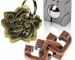 Fun Metal Brain Teaser Puzzle Games - 3Pcs Adults Mind 3D Toys -Teens Iq... - $37.99