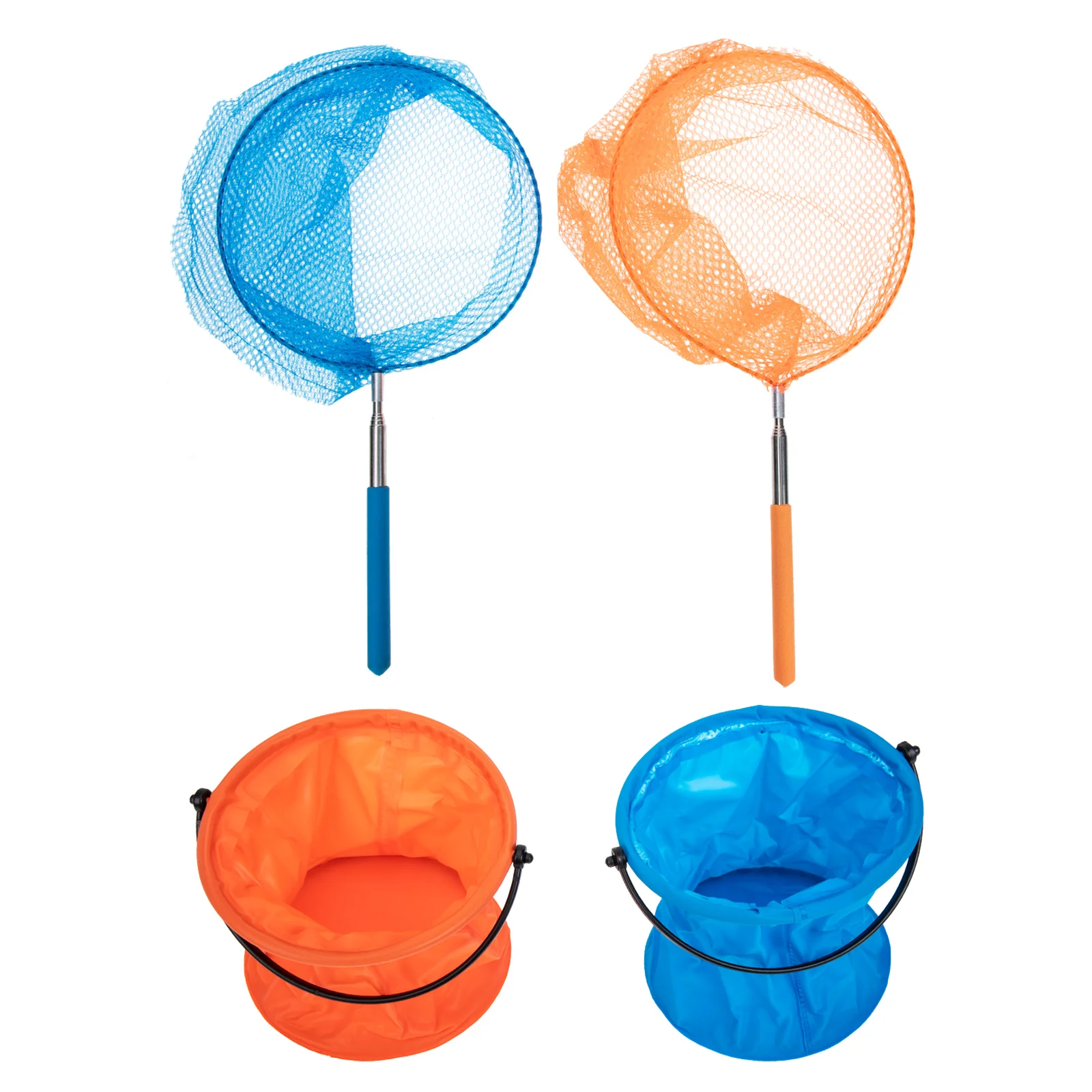 Tendycoco Fishing Nets 2 Sets Telescopic Fishing Net Kids Toys Bait Net - £13.42 GBP