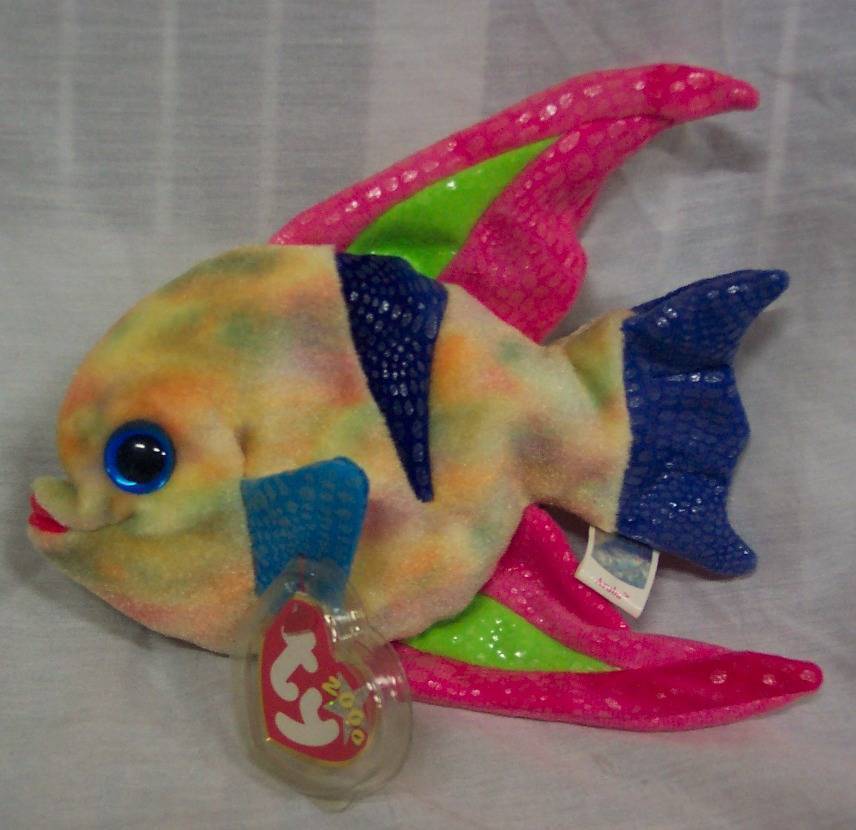 TY 2000 Beanie Baby ARUBA BRIGHTLY COLORED TROPICAL FISH STUFFED ANIMAL Toy NEW - $15.35