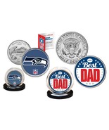 Best Dad - SEATTLE SEAHAWKS 2-Coin Set US Quarter &amp; JFK Half Dollar NFL ... - $15.85
