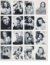 Photo Sheet with 16 Female Actors B&amp;W 8x10 Glossy - 1940s - 1950s - $9.49