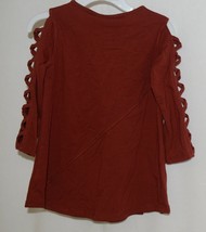 Simply Noelle Curtsy Couture Girls Cutout Long Sleeve Shirt Paprika Size 2T image 2