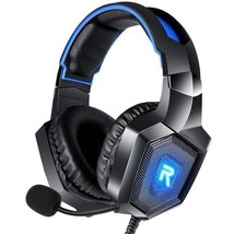 Gaming Headset with Microphone for PC Laptop  Xbox One PS5 Headphones LE... - £17.10 GBP