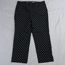 Ann Taylor 10P Black Polka Dot Mid Rise Petite Curvy Fit Slim Ankle Dress Pants - £11.95 GBP