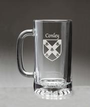 Conley Irish Coat of Arms Glass Beer Mug (Sand Etched) - £22.10 GBP