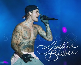 Justin Bieber Signed 8x10 Glossy Photo Autographed RP Signature Photograph Print - £13.79 GBP