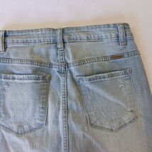 KanCan Los Angeles KC5145L Women's Blue Front Button Frayed Denim Skirt Size S image 15