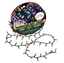 Led 1000 Twinkling Compact Rice Christmas Lights On A Reel (Red/Warm White)(As) - £134.52 GBP