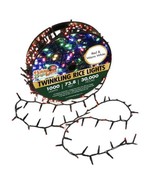 LED 1000 TWINKLING COMPACT RICE CHRISTMAS LIGHTS ON A REEL (Red/Warm Whi... - £132.33 GBP