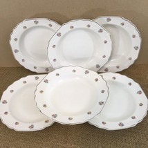 WS George Lido Shabby Cottage White Pink Roses Soup Pasta Bowls (6) - £54.94 GBP