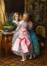 Cute Little Girl In The Palace Art Giclee Printed Oil Painting Print - £7.32 GBP+