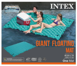 Inflatable Giant Floating Mat Platform Pad, Vinyl, Teal INTEX 56841EP (O... - $820.80 MXN