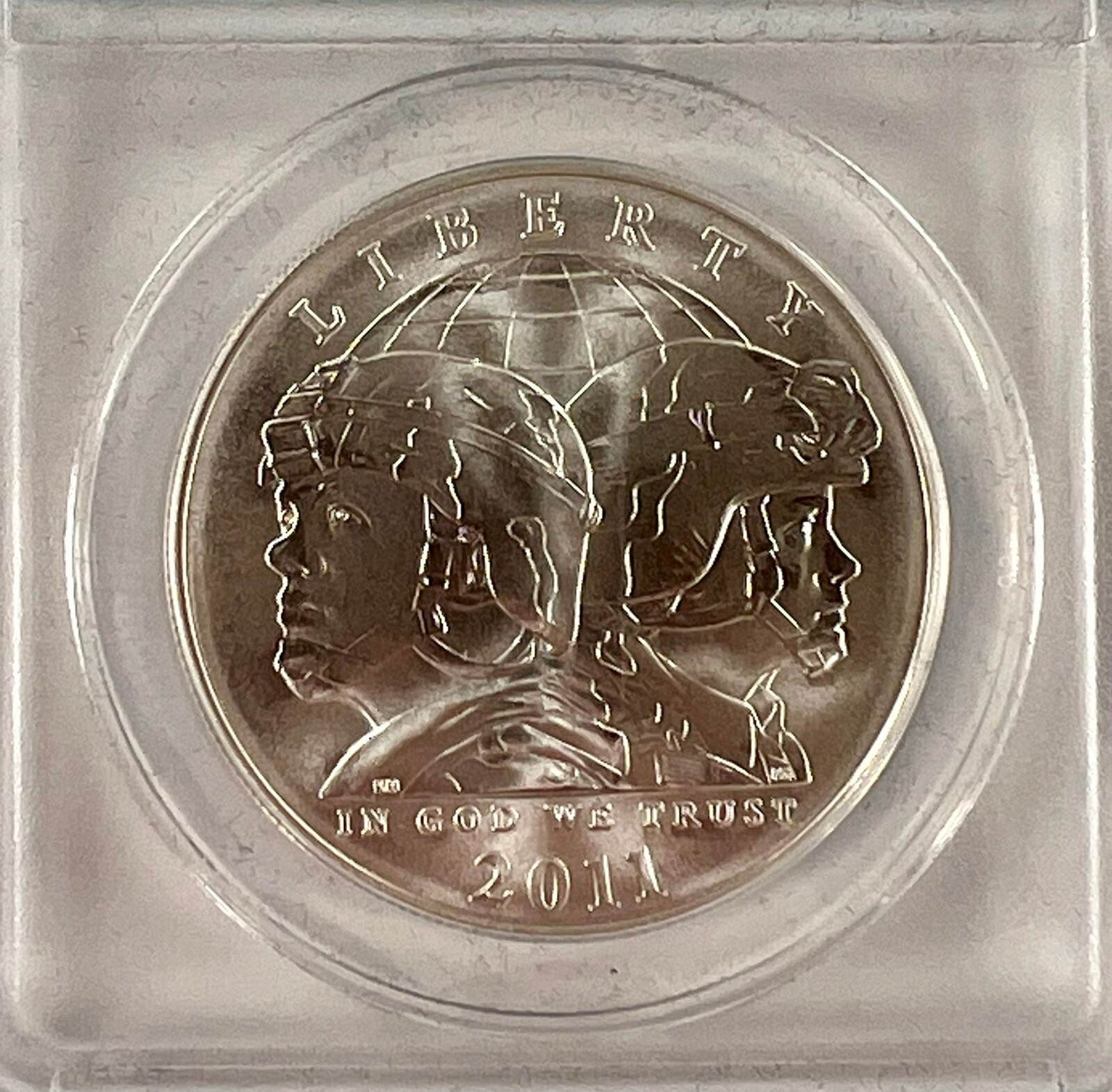 2011-S $ 1 US Army Commemorative Argento Anacs MS70 Primo Rilascio W/ Box Item image 4