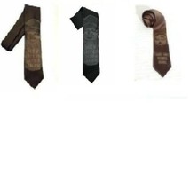 Mens Neck Tie Duck Dynasty Black Brown Polyester Lined Long A&amp;E Lot of 3 - £7.96 GBP