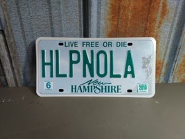 2010 NH VANITY LICENSE PLATE &quot;HLPNOLA&quot; Help New Orleans LA HURRICANE KAT... - £54.96 GBP