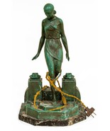 &quot;Nausicaa&quot; by Pierre Le Faguays for Mex Le Verrier Damaged Statue Lamp - $1,613.71 CAD