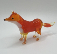 New Collection!! Murano Glass Handcrafted Unique Size 2 Fox Figurine, Glass Art - £22.34 GBP