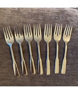 7 Oneida Rogers Friendship Stainless Salad Forks Flatware EUC GLOSSY - €23,83 EUR