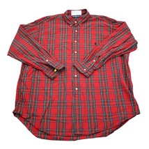 Ralph Lauren Shirt Men XXL Red Collared Long Sleeve Plaid Big Shirt Outwear - £19.05 GBP