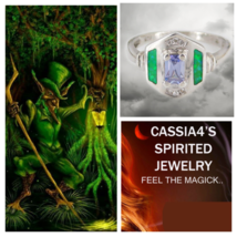 Haunted Ring Leprechaun Wealth Luck Fortune Spirit Vessel Magick Sterling Opal - £78.61 GBP