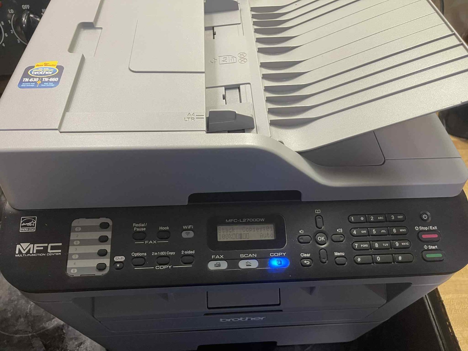 Brother MFC-L2700DW Wireless All-in-One Laser Printer – Toner 80% Item image 2