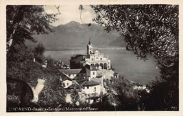 Locarno Switzerland~Basilica Santuario Madonna Del Convento~Photo Postcard - £6.60 GBP