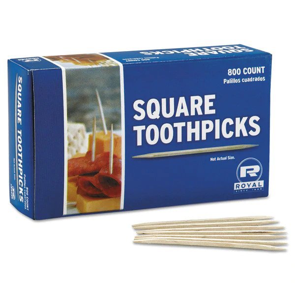 Primary image for Royal Square Toothpicks (2x 800 Ct Boxes)