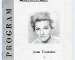 Lakewood State Theatre of Maine Program Joan Fontaine Relatively Speakin... - £14.01 GBP