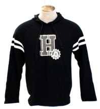 Hurley Black University CTN Long Sleeve Hoodie Hooded Tee Shirt Men&#39;s L ... - £39.46 GBP