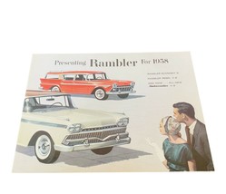 Nash Rambler Advertisement Fold Out Car Ad Sign Pamphlet vtg 1958 Rebel ... - £29.95 GBP