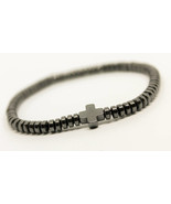 Hematite Bracelet Cross Bracelet Black Bracelet Bracelet for Men Mens Br... - $16.00