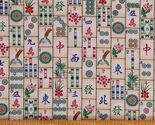 Cotton Mahjong Game Tiles Chinese Traditional Fabric Print by the Yard D... - $15.95