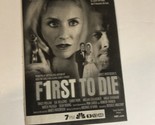 First To Die Print Ad Advertisement Tracy Pollan Carly Pope Sean Young pa7 - $6.92