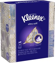 Kleenex Ultra Soft Facial Tissues, Cube Box, 50 Tissues per Cube Box, 4 Packs - £31.16 GBP