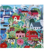 Monika Forsberg: Swedish Fishing Village (used 1000 PC jigsaw puzzle) - $13.00
