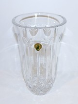 BEAUTIFUL WATERFORD CRYSTAL CUT HEARTS 8&quot; VASE ~ ARTIST SIGNED J PEREZ - £87.25 GBP