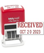 MaxMark Self-Inking Rubber Date Office Stamp with Received Phrase &amp; Date... - $36.14 CAD