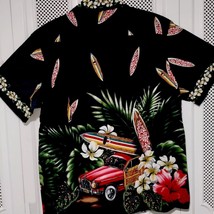 Hawaiian Shirt Surfboard RJC Men’s Pocket Shirt Made In USA Short Sleeve... - $12.37