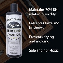 Lifestyle Basics Cigar Humidor Solution 16 oz (473 ml) - Humidifier Liqu... - £12.06 GBP