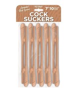 Party Suckers Pecker Straws Pack of 10 - $16.02 CAD