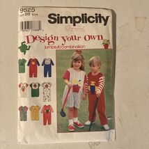 Vintage Simplicity SEWING Pattern Toddler Jumpsuit 9525 Design Your Own ... - $8.99