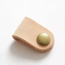 Color: Ivory - Genuine Leather Cable Organizer Vintage Earphone Wire Dat... - $5.71