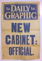 Daily Graphic – New Cabinet – Original Poster - Very Rare - Circa - £187.88 GBP