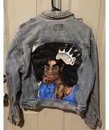 Custom Queen Art J CREW Classic Denim Jacket In Brilliant Day Wash Size ... - $941.18 MXN