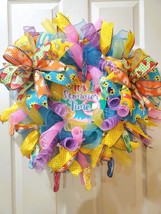 Handmade Colorful Summertime Flip Flop Decoration Themed Wreath 23x23 in... - £36.45 GBP