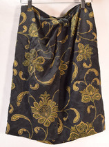 Linda Allerd For Ellen Tracy Black Paisley Silk Skirt P - £31.64 GBP